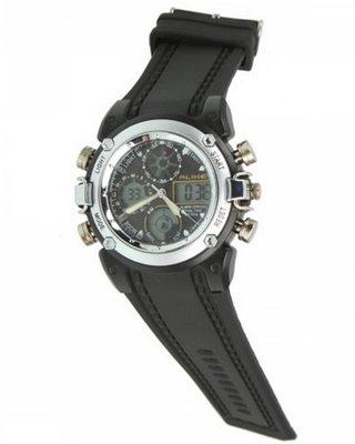 RoKo Multifunction Waterproof PU Band Plastic Case Sport Diving Wrist Silver