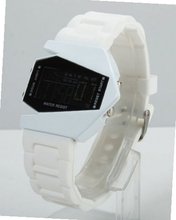 RoKo V Edition Silicone Style Blue LED Silica Gel band Wrist with Date Function White