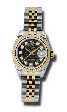 Rolex 179173 Lady Dayjust-18K yellow gold Jubilee bracelet
