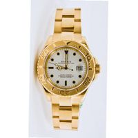 Rolex 18k Yellow Gold Yachtmaster Model 16628 White Dial