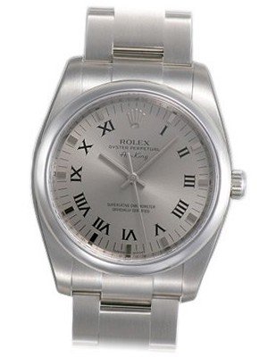 Rolex Airking Silver Roman Dial Domed Bezel 114200SASO
