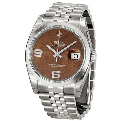 Rolex Datejust Bronze Floral Automatic Stainless Steel Ladies 116200BRFAJ