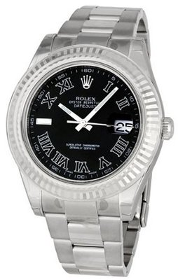 Rolex Datejust II Black Dial Stainless Steel 16334BKRO