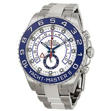 Rolex Yacht Master II White Dial Blue Bezel Stainless Steel Automatic 116680WAO