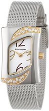 Romanson RM0388QL1CA11G Modern Swiss Quartz Crystal Encrusted Stainless Steel Band