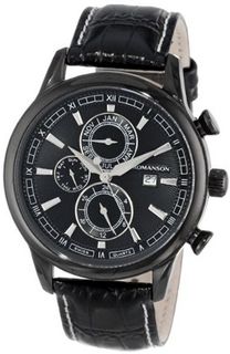Romanson TL1245BM1BA32W Classic Swiss Quartz Dual Time Zone Day, Date and Month Function