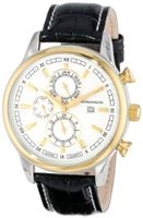 Romanson TL1245BM1CAS1G Classic Swiss Quartz Dual Time Zone Day, Date and Month Function