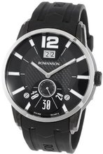 Romanson TL9213MM1DA32W Modern Swiss Quartz Big Date Luminous Hands and Markers