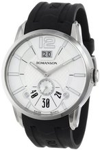 Romanson TL9213MM1WAS2W Modern Swiss Quartz Big Date Luminous Hands and Markers