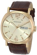 Romanson TL9214MM1GA81G Classic Precision Quartz Quick Set Day and Date Function Luminous Hands