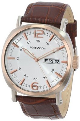 Romanson TL9214MM1JAS6R Classic Precision Quartz Quick Set Day and Date Function Luminous Hands