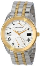 Romanson TM2615BM1CAS5G Classic Precision Quartz Retrograde Date and Dual Time Zone 24 Hour GMT Function