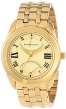 Romanson TM2615BM1GA85G Classic Precision Quartz Retrograde Date and Dual Time Zone 24 Hour GMT Function