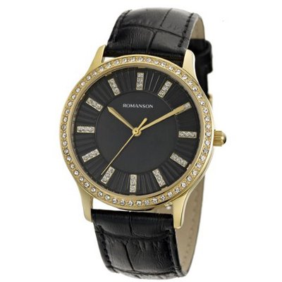 Swiss Quartz With Crystal Encrusted Bezel And Mother Of Pearl Dial