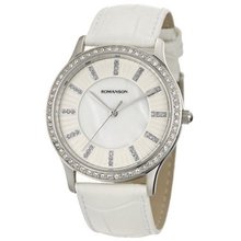 Swiss Quartz With Crystal Encrusted Bezel And Mother Of Pearl Dial