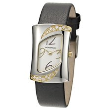 Swiss Quartz With Crystal Encrusted Bezel