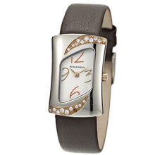 uRomanson Swiss Quartz With Crystal Encrusted Bezel 