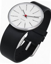 Rosendahl Arne Jacobsen White Banker Dial Black Calf Skin Band (1.8" Dia.)