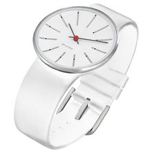 Rosendahl Arne Jacobsen White Banker Dial White Calf Skin Band (1.6" Dia.)