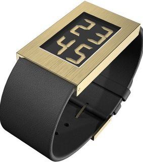 Rosendahl Black Dial, 8 Micron Gold Plated Case, Calf Skin Strap (1.6" Dia.)