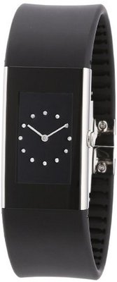 Rosendahl Ii Analog, Black Case With Sides Of Mirror Polished Stainless Steel