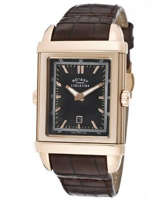 Evolution TZ2 Black/Ivory Reversible Dial Brown Genuine Leather