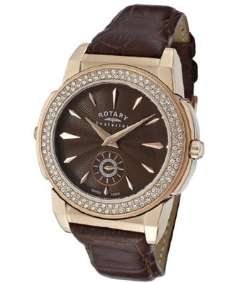 Evolution TZ2 Reversible Round Case Color: Rose gold, Dia Color: Brown, Strap Color: Brown