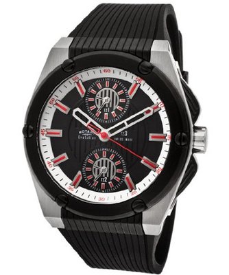 Evolution TZ3 Black Dial Black IP & SS Case Black Textured Rubber