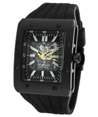 Rotary Automatic Skeletonize Dial Black Silicone