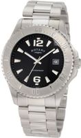 Rotary GB00025-04 Timepieces Classic Silver-Tone/Black Bracelet