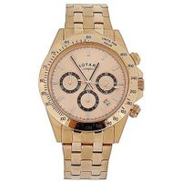 Rotary Gents Chronograph Date Rose Gold Tone Stainless Steel GB00143/25