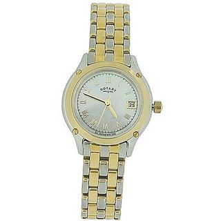 Rotary Ladies Date Mother Of Pearl Dial S.Steel Bracelet Strap LB00493-07