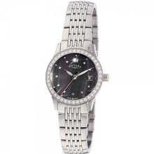 Rotary LB08001-37 Ladies Diamond Black Dial