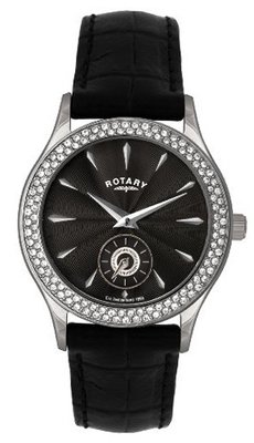 Rotary LS02908-04 Ladies Stone Set Black