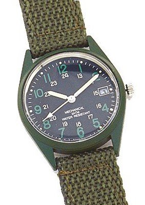 G.I. VIETNAM ERA TYPE O.D. WIND-UP WATCH