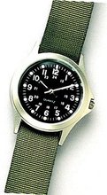 Military GI Style Quartz with Olive Drab Band