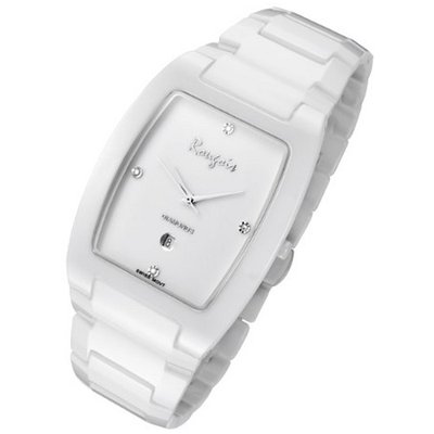 Rougois High-Tech White Ceramic with Genuine Diamonds