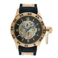 Rougois Rose Gold Automatic Skeleton Naval Officers Diver