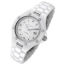 Rougois White High Tech Ceramic with 19 Genuine Diamonds