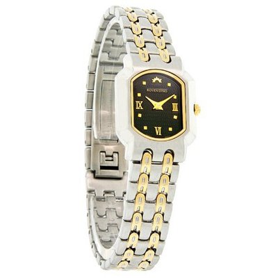 Roven Dino Azza Ladies Classic Black Dial Two Tone Swiss Quartz 6004LTT02