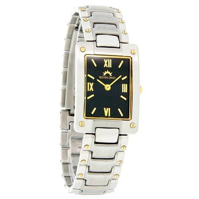 Roven Dino Primus Classic Rectangular Black Two Tone Swiss 6007MTT02