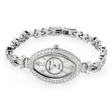 Bracelet Style Cubic Zirconia Mother of Pearl Dial Stainless Steel