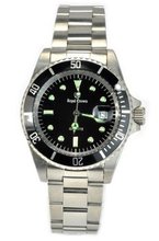 RC3663 Jewelry Diamond Black Round Dial Stainless Steel Wrist