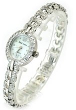 Royal Crown 2100 Jewelry Diamond Waterproof Oval Dial Stainless-steel Wrist