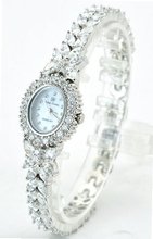 Royal Crown 2527 Jewelry Waterproof Silver Oval Dial Stainless Steel Band