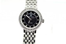 Royal Crown 3650 Jewelry Waterproof Blue Round Dial Stainless Steel Band