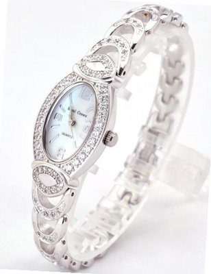 Royal Crown 3651 Jewelry Waterproof Silvery Oval Dial Stainless Steel Band