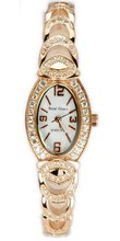 Royal Crown 3651RG Jewelry Diamond Oval Dial Rose-golden Stainless Steel Wrist