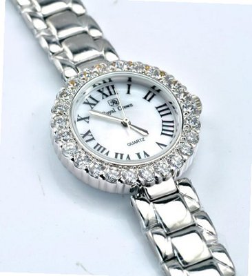 Royal Crown 6305 Jewelry Waterproof Silver Round Dial Stainless-steel
