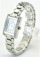 Royal Crown 6306 Jewelry Waterproof Silvery Rectangle Dial Stainless Steel Band